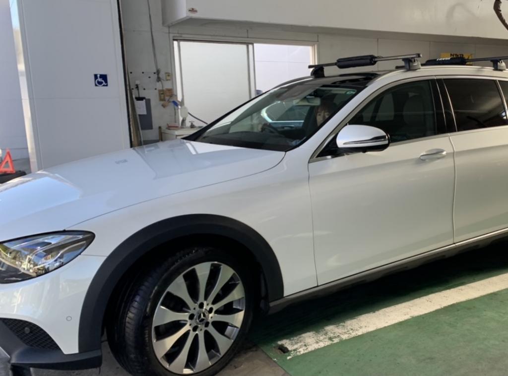 車に優しい【布ブラシ洗車機】メルセデスベンツE220(富塚SS)